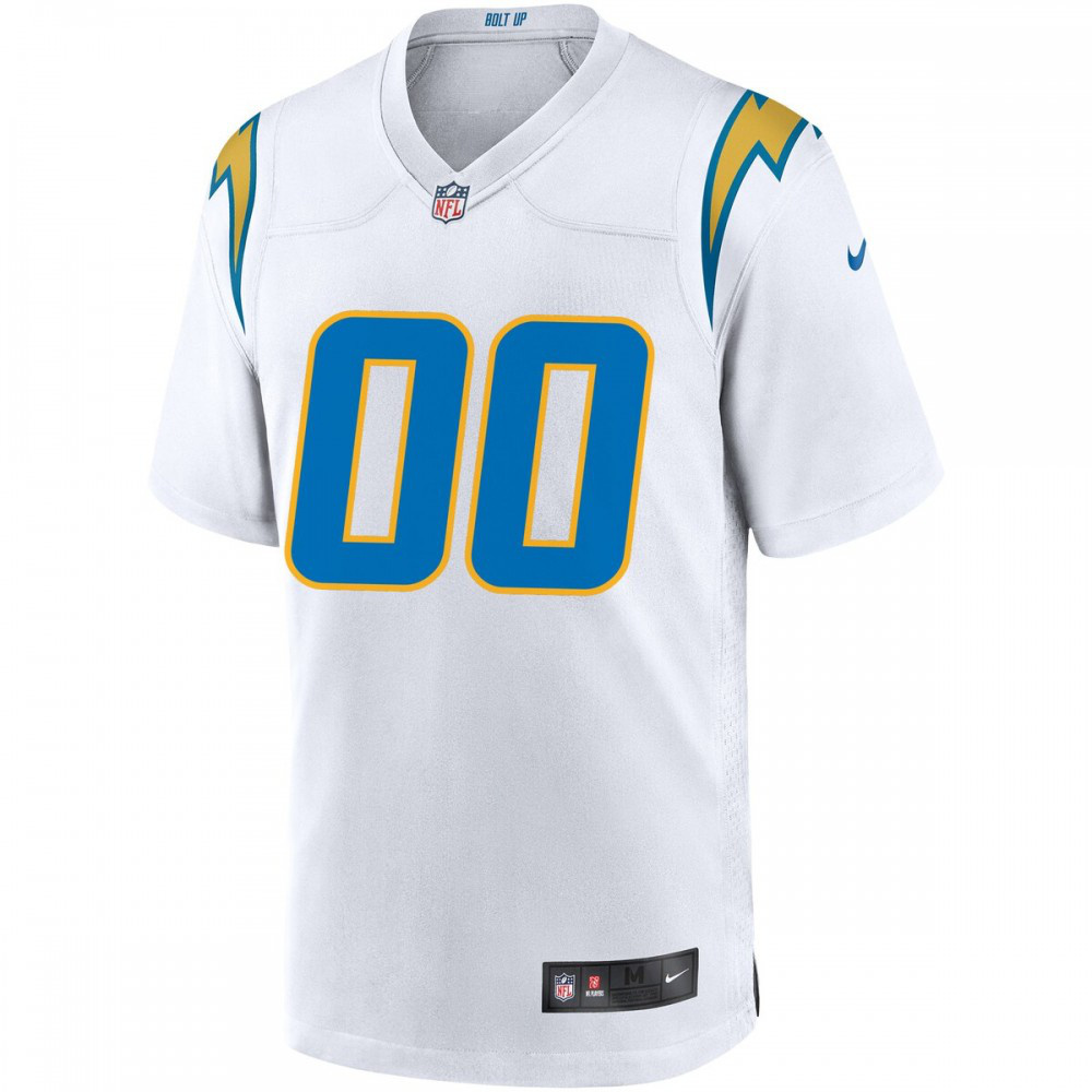 Los Angeles Chargers Nike Custom Game Jersey - White-GridironStore
